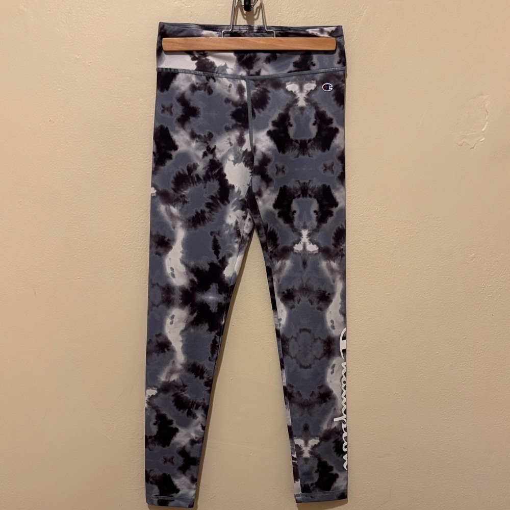 Champion Kids Tie-Dye Leggings - Black and Gray